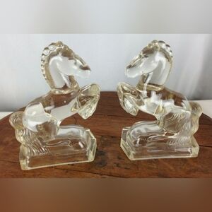 Glass Horse Bookends